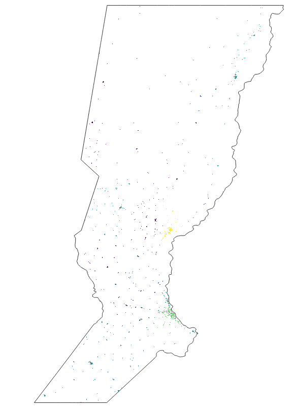 Population density of Santa Fe, Argentina