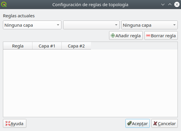 Topology rule settings window