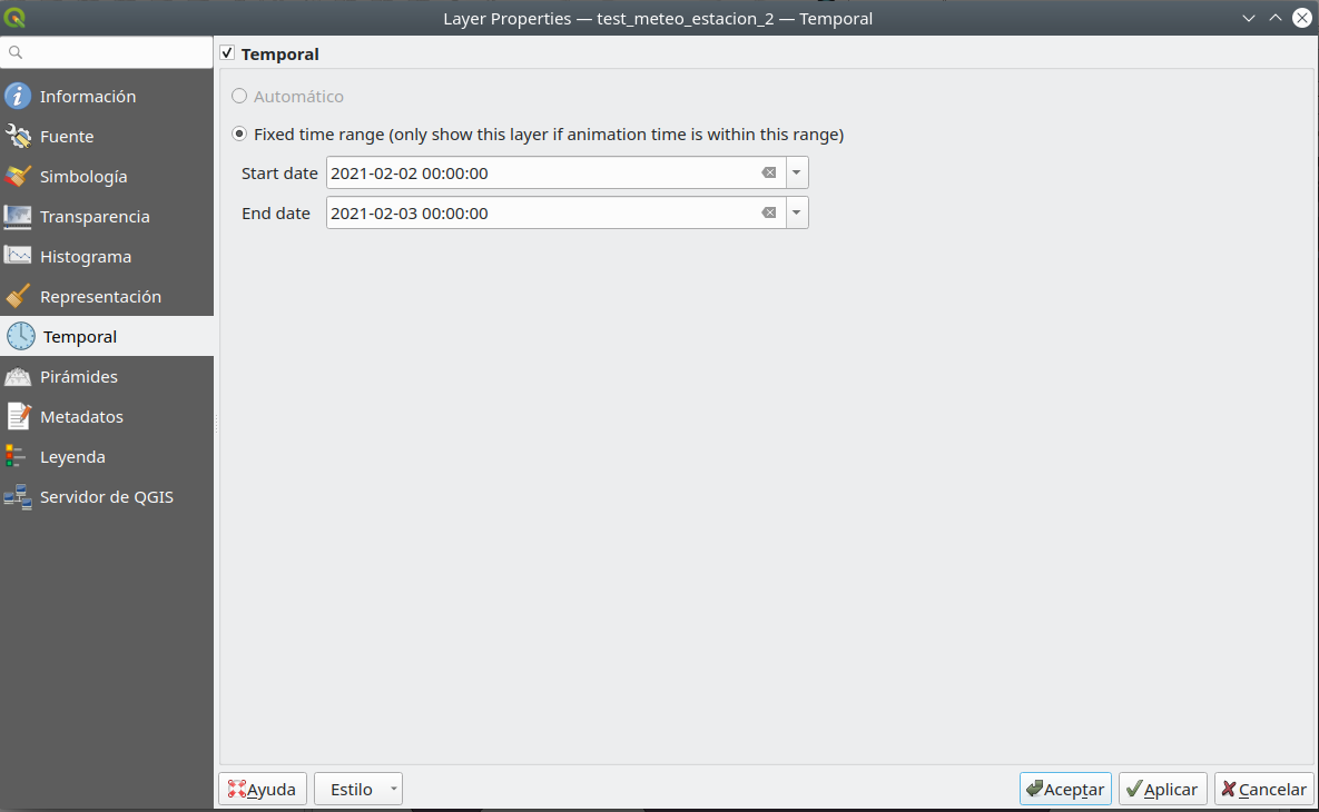 Setting temporal information to the raster dataset (2)