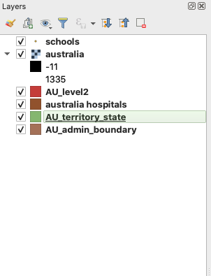 Layers Panel with all layers loaded