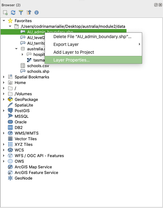 Checking Layer Properties