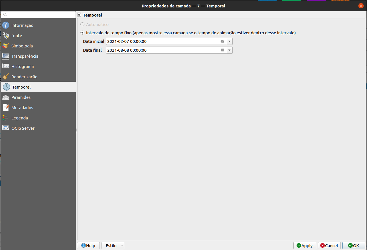 Configurando informações temporais para o conjunto de dados raster (7)