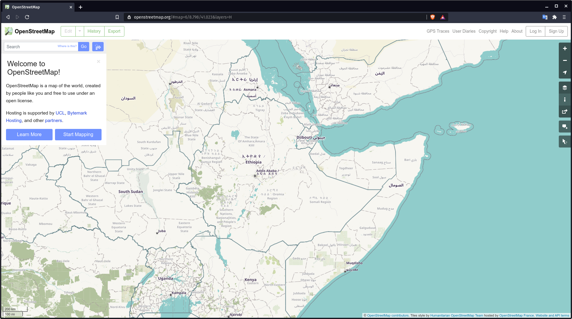 OpenStreetMap website