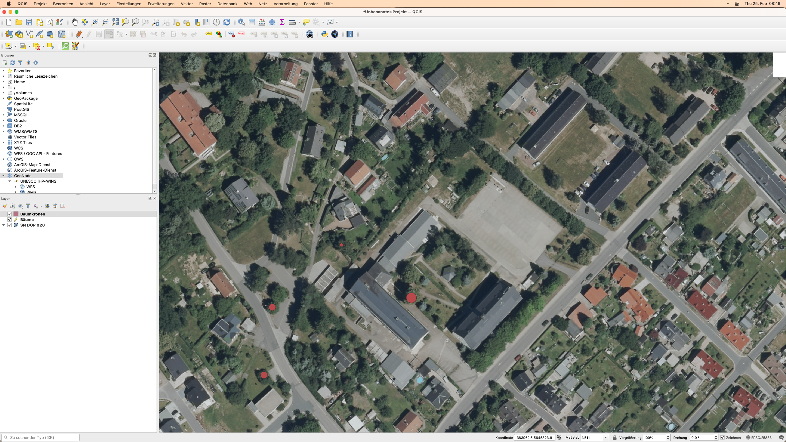 Virtueller Layer in QGIS