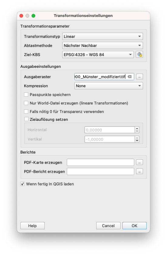 Transformationsparameter