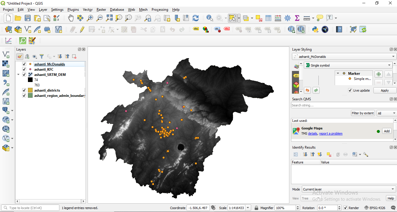 QGIS Interface with all layers loaded