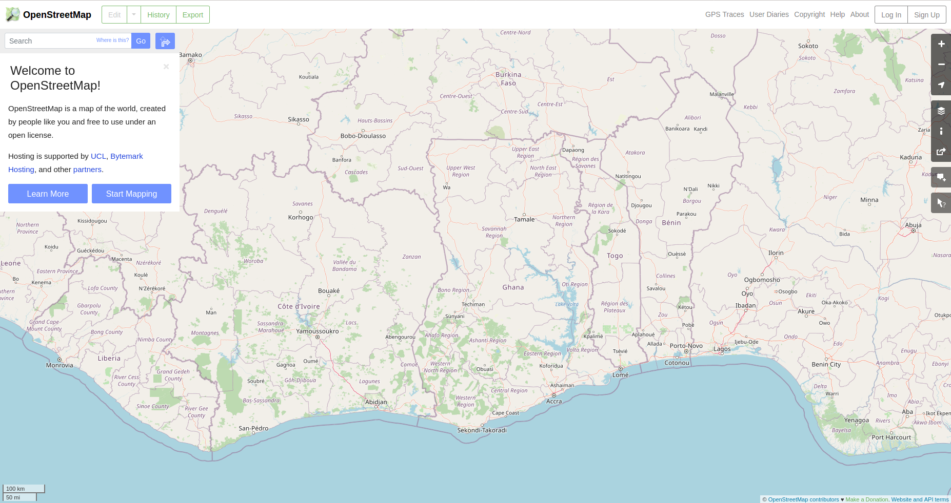 OpenStreetMap website