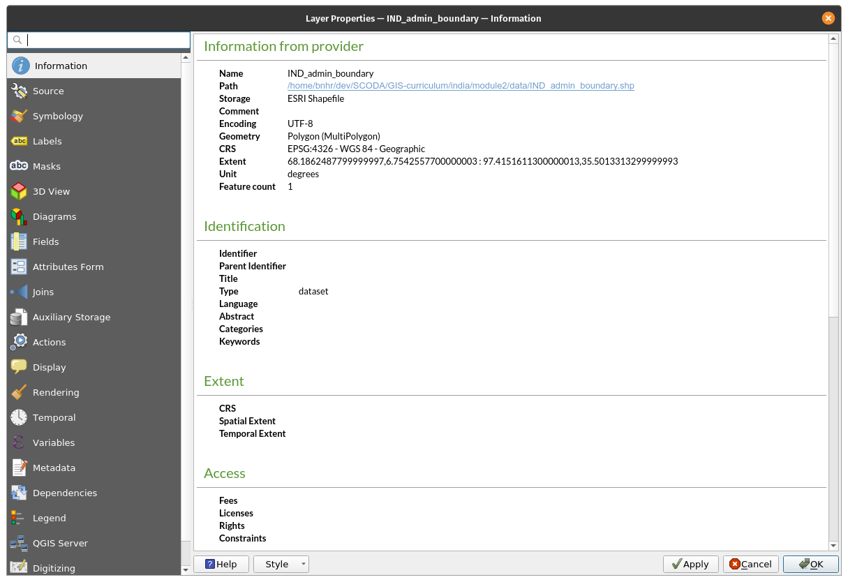 Information properties of the IND_admin_boundary layer