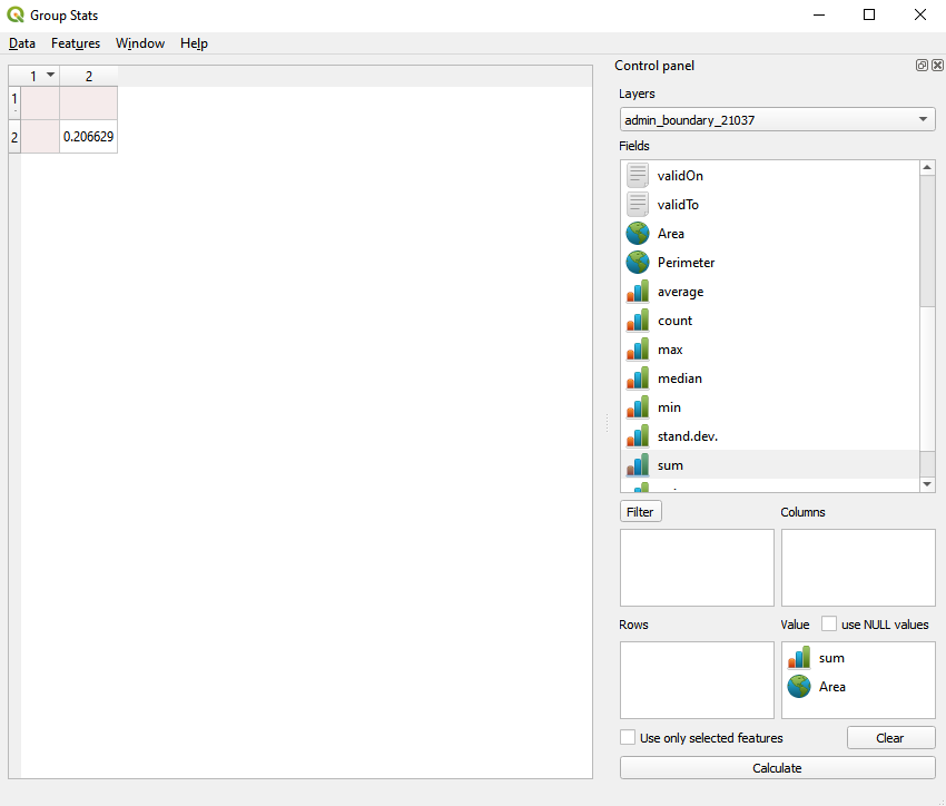 Calculate area for the newly obtained layer, then calculate using GroupStats the total sum