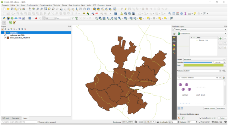 Highway data loaded from OSM