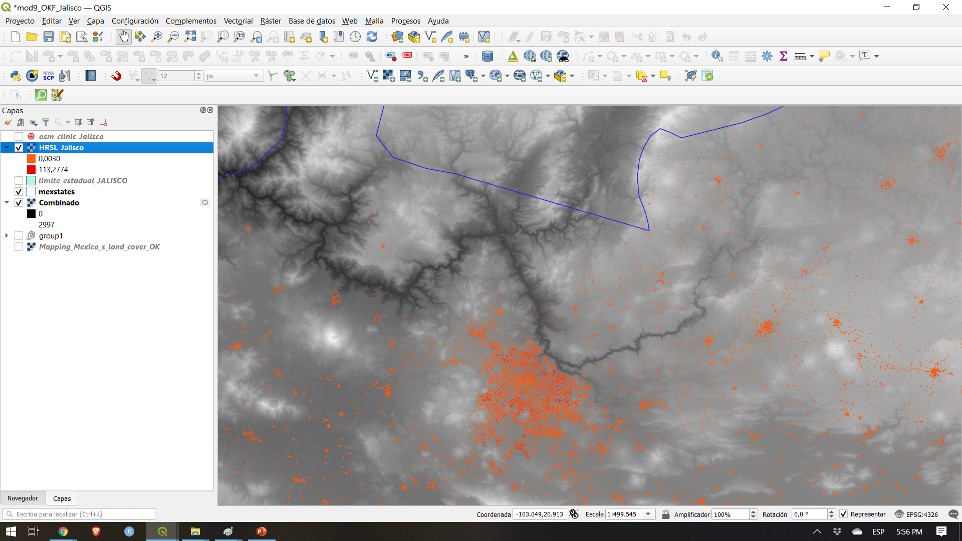 Loaded raster datasets