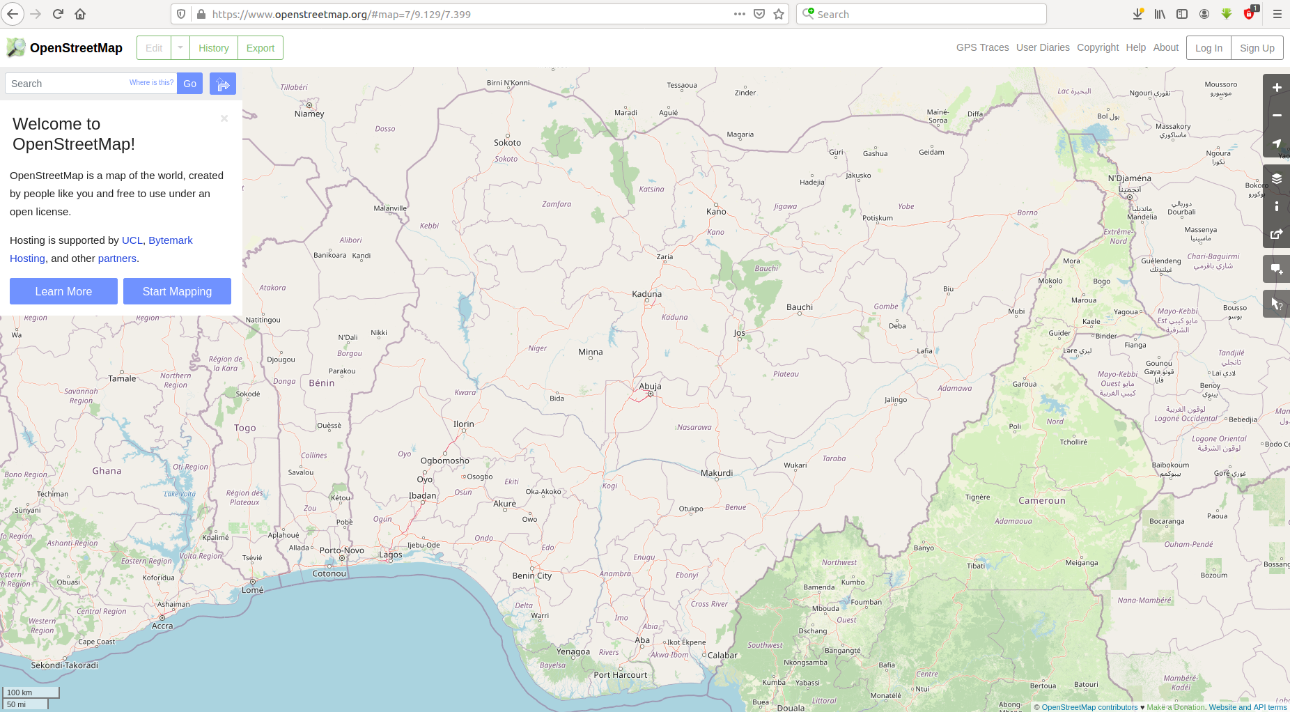 OpenStreetMap website