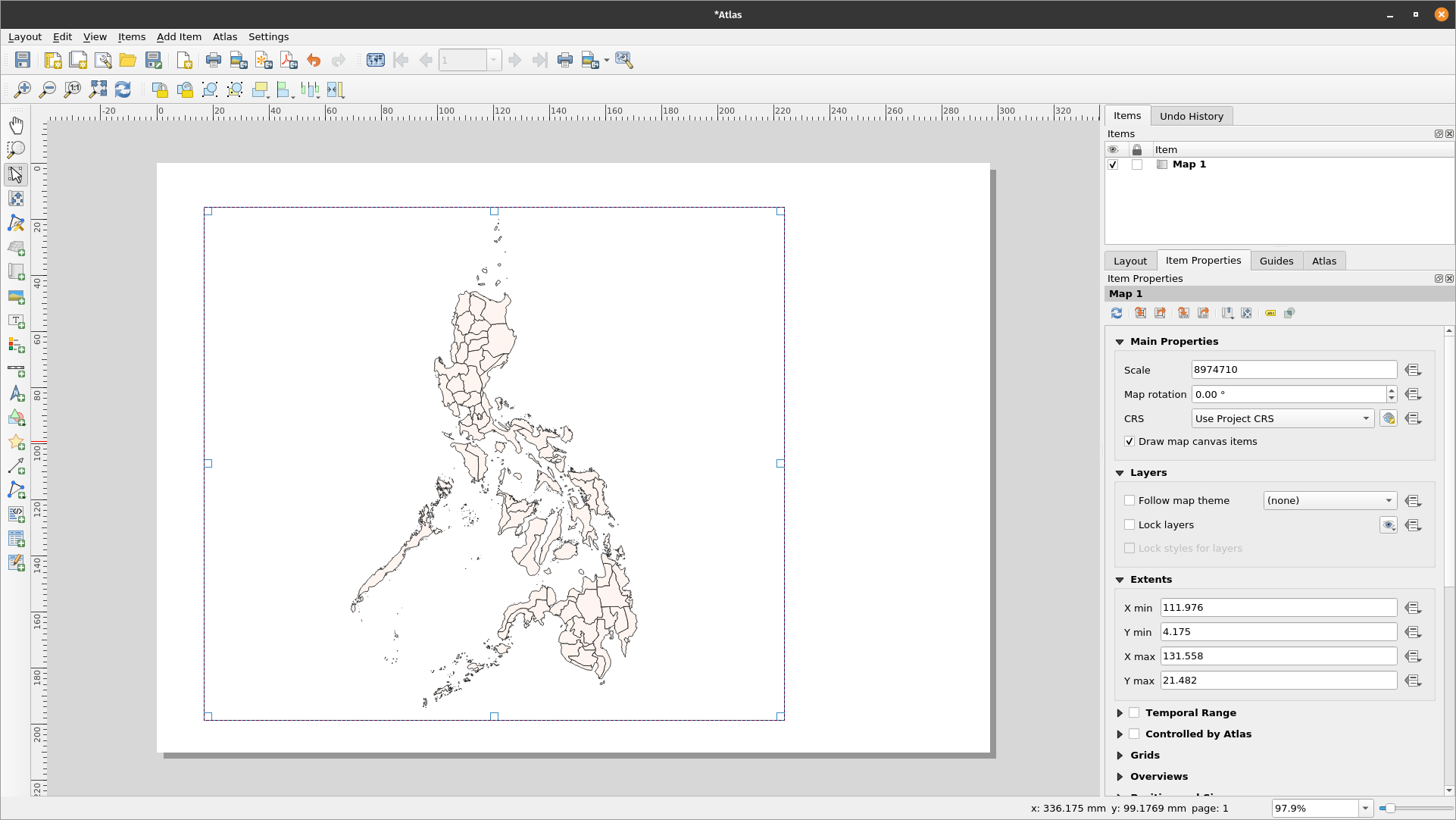 Atlas Print Layout