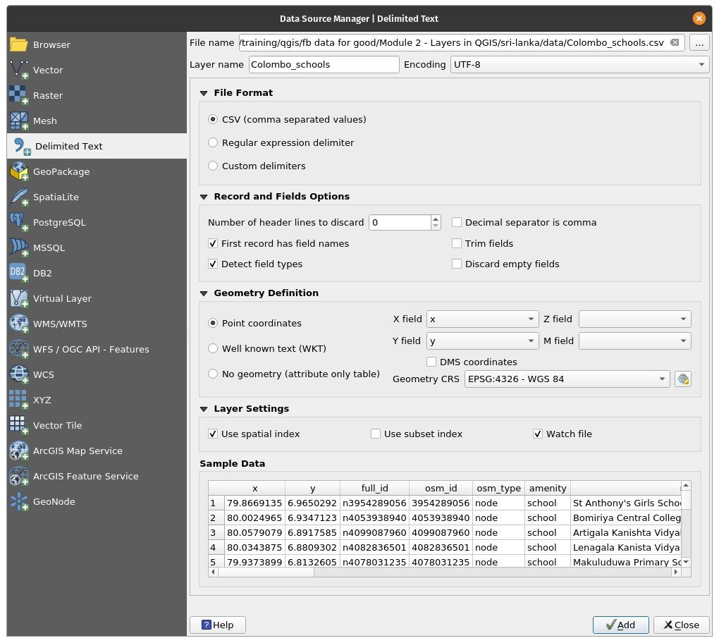 Loading a CSV file