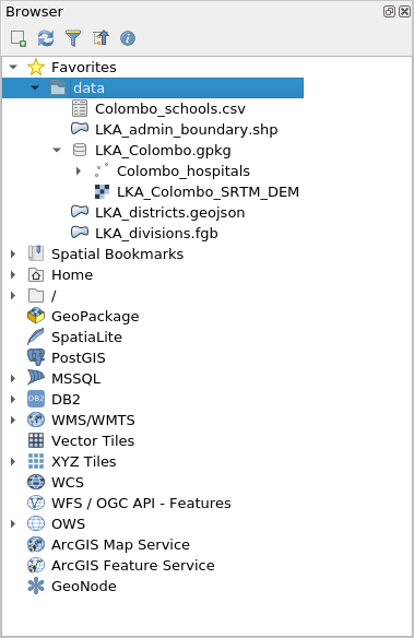 Module 2 files in the Browser Panel