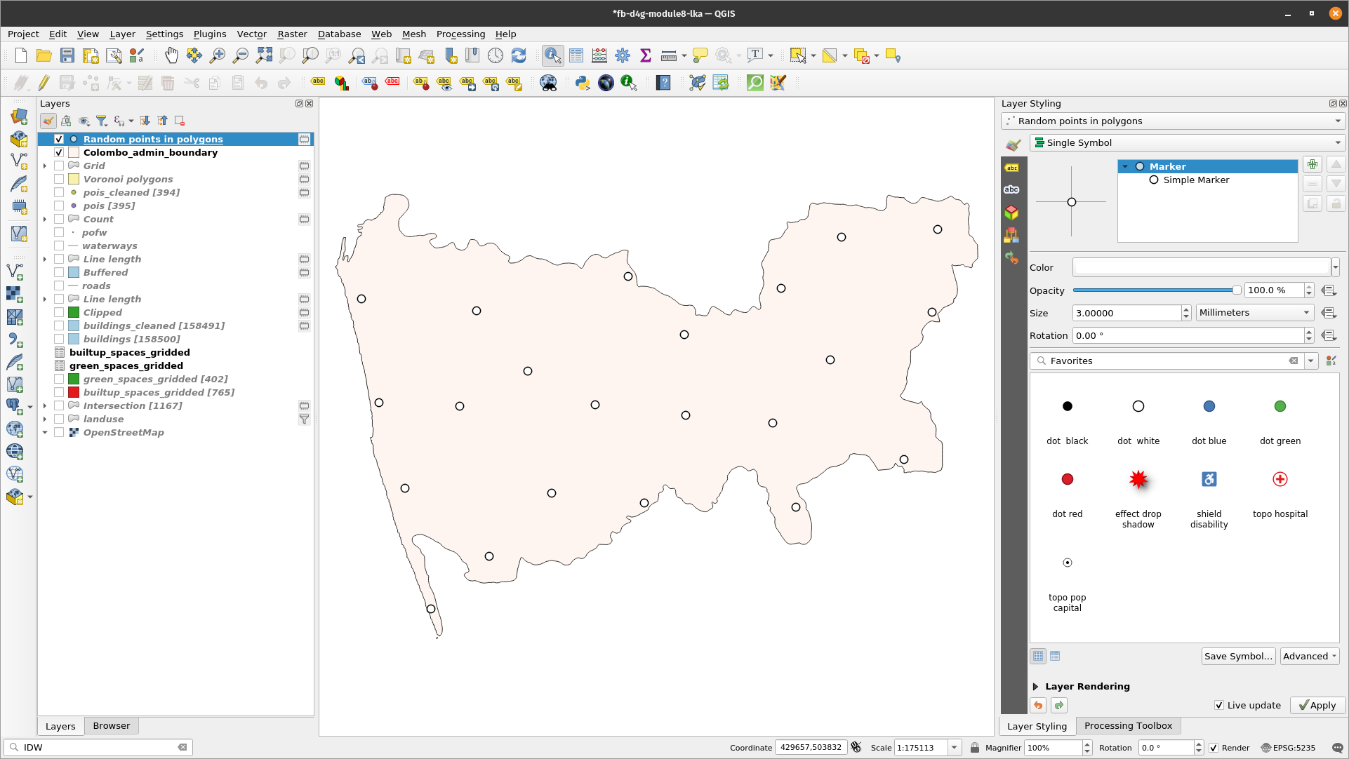 Point data layer - randomly created within specified polygons