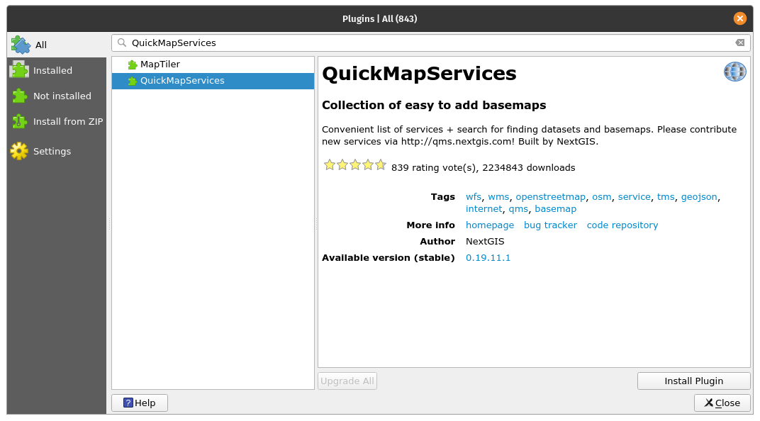 QuickMapServices plugin