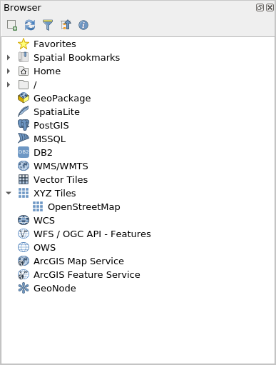 QGIS Browser Panel