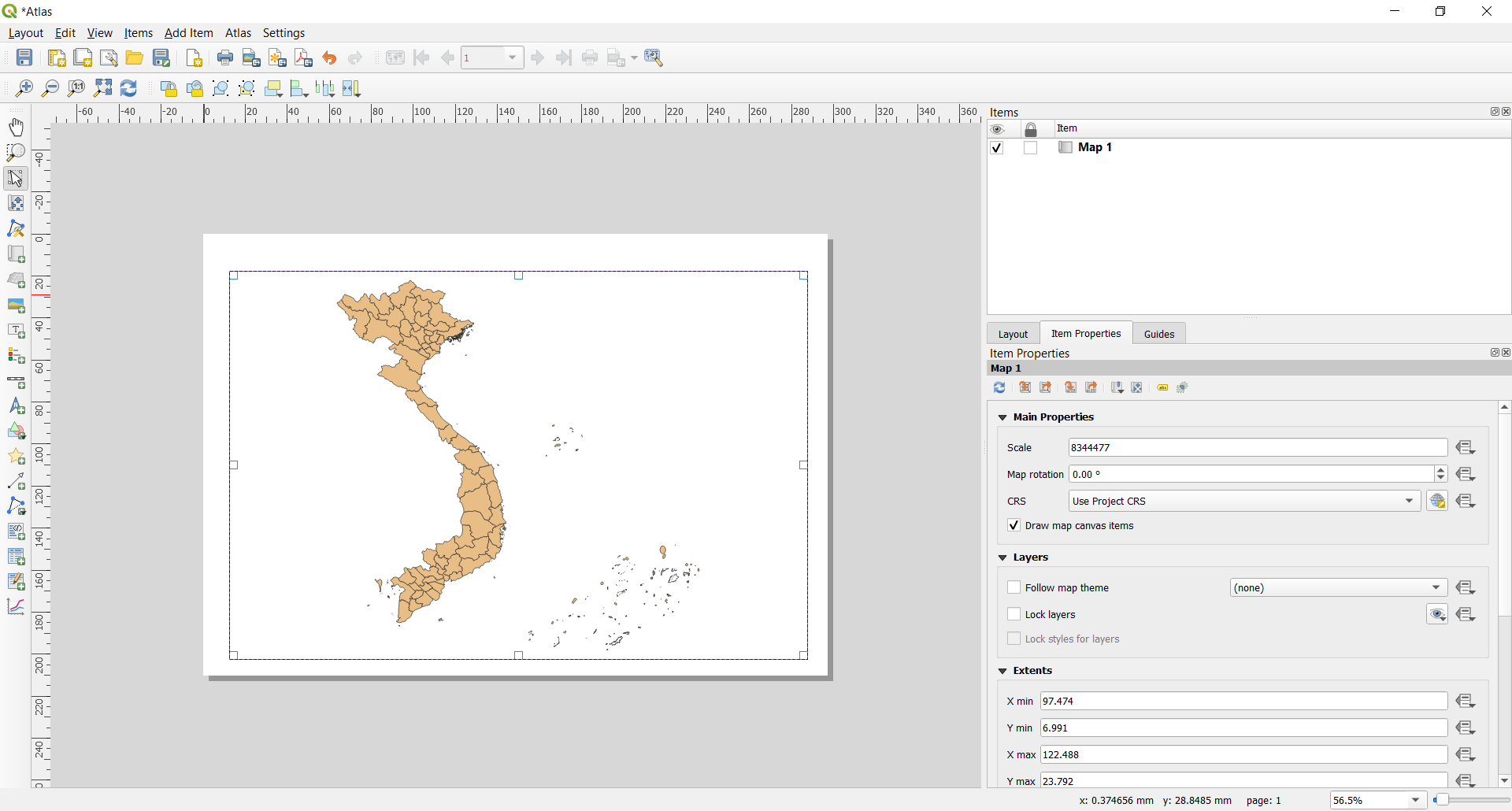 Atlas Print Layout