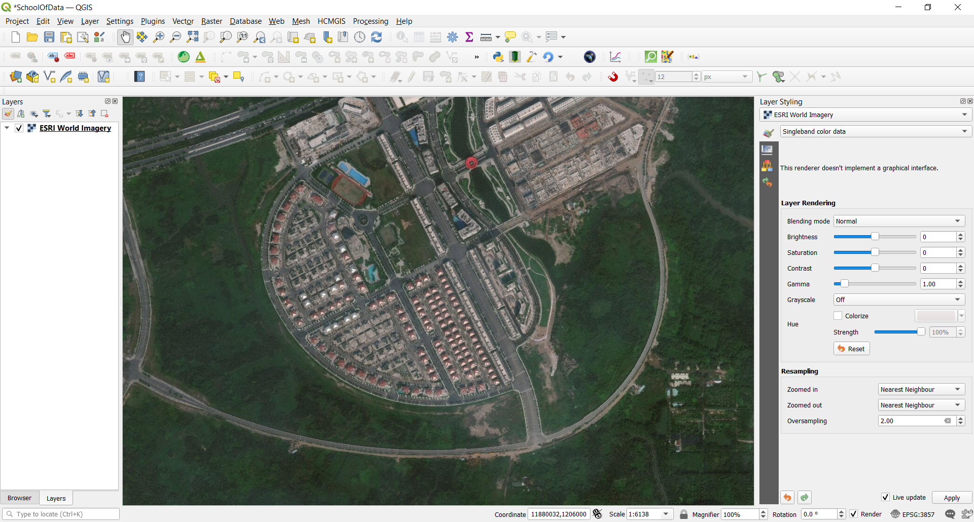 Phóng to ESRI World Imagery layer