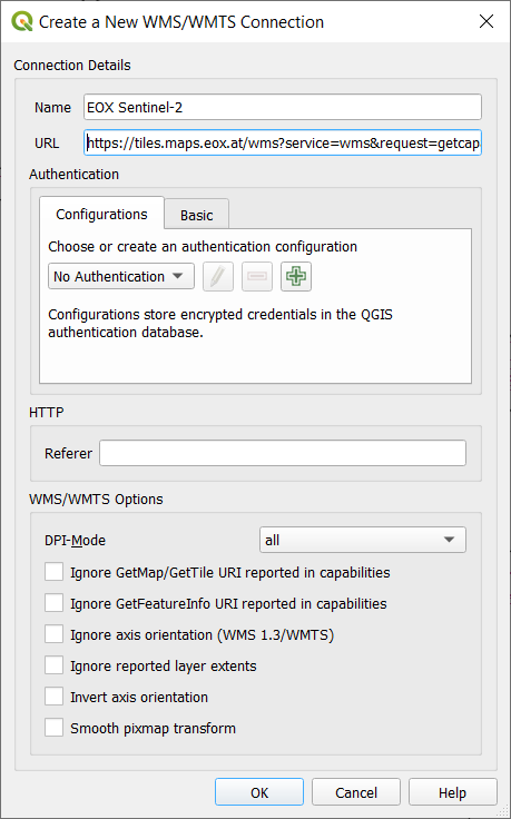 Thêm WMS layer vào QGIS